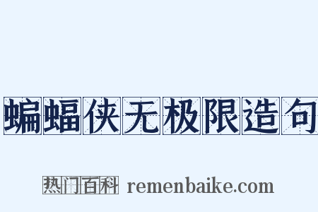 蝙蝠侠无极限造句是什么意思的图片